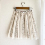 sy-fuku様専用！140サイズ【LIBERTY】リバティ・ホワイト×ブラック2枚セット小花柄・プリンセスチュールスカート・<ジョセフィンズガーデン＆アーカイブライラック>