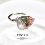 AJISAI Collection / Integration Ear Cuff オパール × トルマリン × 水晶 鉱物原石イヤーカフ 【一点もの】 ハンドメイド天然石アクセサリー