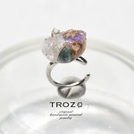 AJISAI Collection / Integration Ear Cuff オパール × トルマリン × 水晶 鉱物原石イヤーカフ 【一点もの】 ハンドメイド天然石アクセサリー