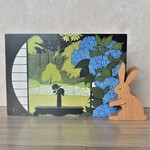 木のはがき立て　うさぎ