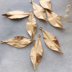  6個【A48】 リーフパーツ　 葉っぱ　チャーム　leaf　