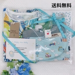 [送料無料】出産祝い　ギフト　C  男の子　＊スタイ＊ミニタオル＊ロンパース＊メッセージカード＊4点セット　プレゼント　