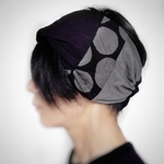 ターバンなヘアバンド　ブラック&グレー