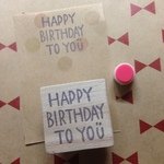 HAPPY BIRTHDAY TO YOU 消しゴムはんこ