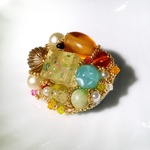 Beads Reunion 14　ビーズ刺繍ブローチ