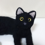 羊毛フェルト  黒猫ちゃん(くつろぎ)