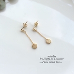new▷mini  little twinkle moonピアス/ノンホールイヤリング  ＊受注製作＊L3