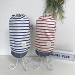 犬服Ｓ・重ね着にみえるボーダーＴシャツ（レッド）