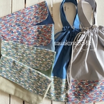 sawakong53様☆男の子用リバティプリントカーズ使用 入園入学グッズ レッスンバッグ他オーダーページ