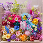 お花BOX♡  バラ5個！　プリザーブドフラワー花材　ハーバリウム花材