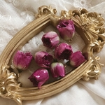 【限定】ドライフラワー薔薇チャームアンティークパープルレッド2個♡