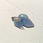 ベタのブローチ💎ベールテール🐠お魚ブローチ