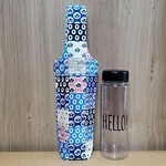 たためる！ペットボトルカバー(南欧　プロヴァンス風パッチ柄)