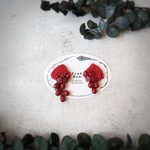 Amaranthus Red ennui square Pierce (Earring)