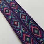 チロリアンテープ　パープル　刺繍　