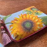イギリスのファブリックの向日葵のポーチ