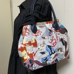 広々四角い口金の3wayバッグ･化け猫