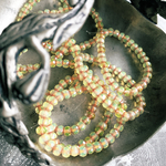 再入荷　光る【1連30コset】JIRI＊IVANA#czech beads#チェコビーズrondel5✖️4㎜peridot green