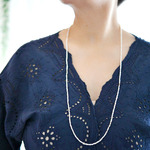 幸せを運んでくれる 3WAY シードパールロングネックレス 2連ネックレス ブレスレット 重ね付けにも！6月誕生石