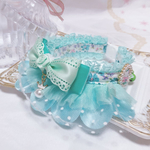 再販1点🧚‍♀️新作♡スカラップ首輪♡ローズミントブルーグリーン♡ミントチュール♡