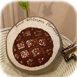 パン柄丸ポーチ　チョコメロンぱん　メロンぱん