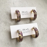 hoop・pink× purple ピアス