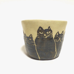手びねり陶器 ほっこりシリーズ 気ままなカップたち ねこの集会 