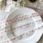 1m 綺麗 薔薇 花 フラワー 刺繍 オーガンジーリボン テープ ブレード BK210510 ハンドメイド 手芸 素材