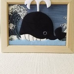 ちりめん細工  夏休み  額   