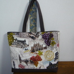 USA生地　イタリア観光名所柄のトートバッグ