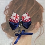 1点限り！ 和柄 ･ サテン リボン と パール の 夏 祭り かんざし 〜 結晶 〜 ヘアクリップ 浴衣 着物 和装 和物 和 簪 ビーズ スイーツ キャンディ 飴