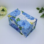 Moda　カルトナージュ♪　オシャレなマスクボックス（ COTTAGE BLEU/紫陽花　オフホワイト）　