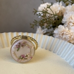 本物のお花のスマホリング