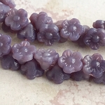 【7㍉ 20個】ベルフラワービーズ＊grape＊チェコビーズ＊パープル＊紫