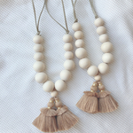2本セット　big tassel カーテンタッセル　ウッドビーズ