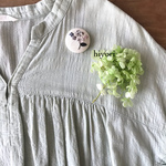 刺繍ブローチ　紫陽花