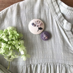 刺繍ブローチ　紫陽花　2個セット