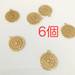 透かしパーツ　ゴールドプレート シンプル チャーム フープ メタルパーツ メタルリング 丸　　55