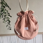 Mサイズ　巾着バッグ ウステラコッタ