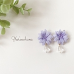 〜紫陽花万華鏡の耳飾り(紫)〜