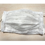 New❁⃘*.ﾟ不織布マスクレースカバー(花柄 フロッキー プリント チュール 生地 シフォンレース ) #夏とminneと#新作デー