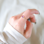 glass ring/clear purple