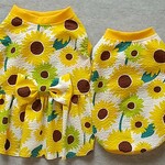 再販オーダー小～大型犬 ひまわり柄