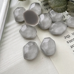 10pcs[グレー]小ぶり クリア 水面風 アクリルカボションa324