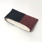 送料込☆ふわふわスマホポーチ・スマホのおうち（デニム×赤)