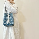 レクタングルバッグ *⚮* tambourine blue dop生地 *⚮*