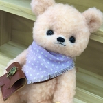 ハンドメイドテディベア風モコモコサーモンピンクなクマ🧸さんぬいぐるみ