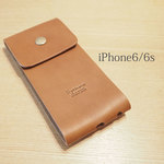 手作りスマホケースiPhone6/6s兼用オイルヌメ革【受注生産】