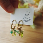m様専用　hoop 小　グリーンフープピアス