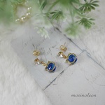 オーロラ猫の一粒ピアス